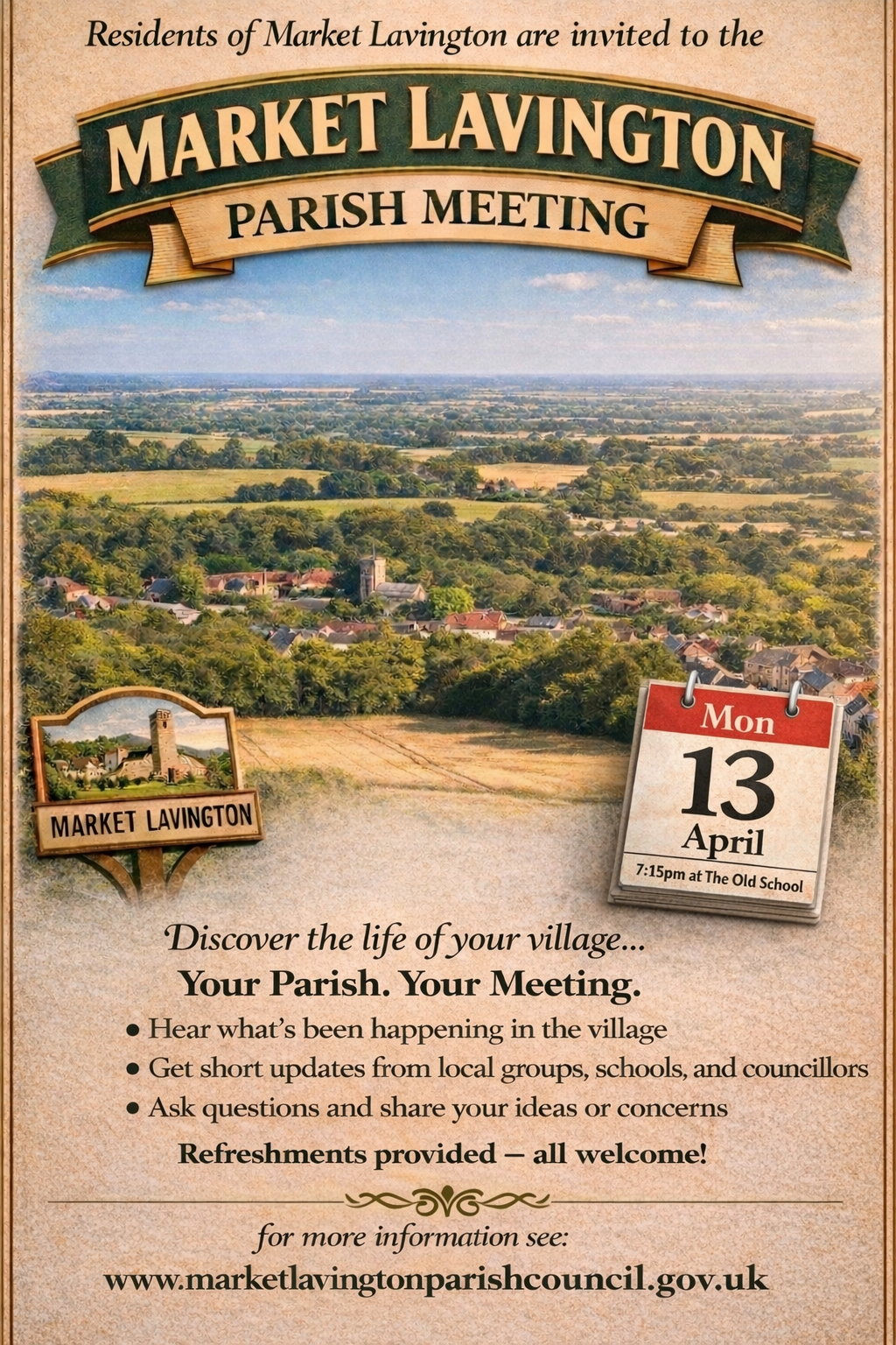 Market Lavington Parish Meeting Poster